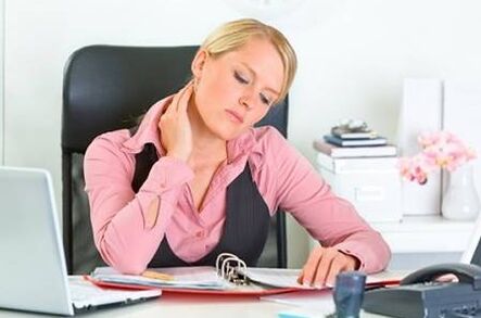 The reason for the development of the cervix osteochondrosis